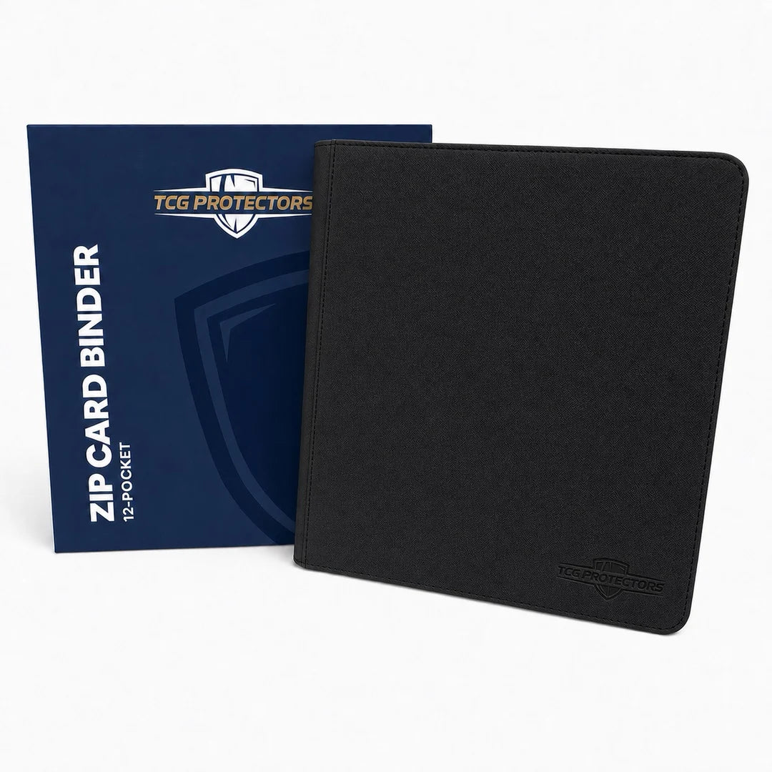 TCG Protector Premium 12-Pocket Zipper Binder (480 Card Capacity) - Black