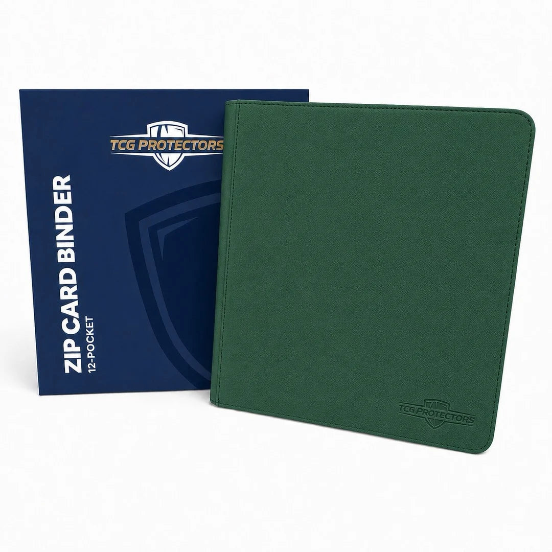TCG Protector Premium 12-Pocket Zipper Binder (480 Card Capacity) - Green
