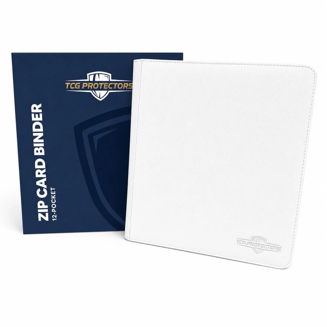 TCG Protector Premium 12-Pocket Zipper Binder (480 Card Capacity) - White